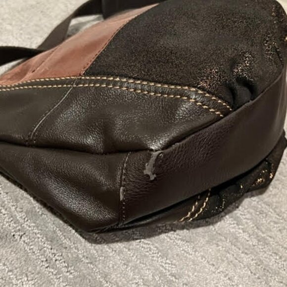 The Sak Leather Patchwork Foldover Crossbody - Picture 4 of 8